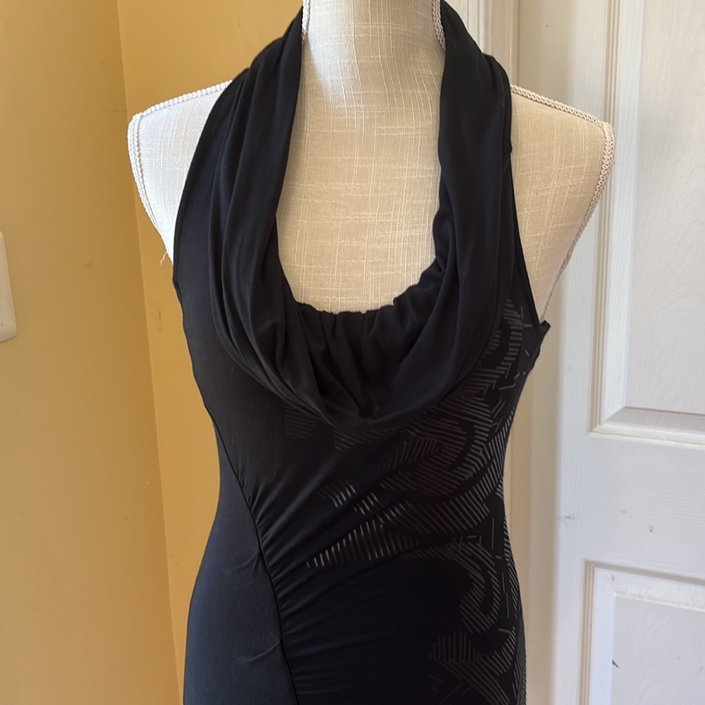 Guess Black Fitted Shirred dress, Size S